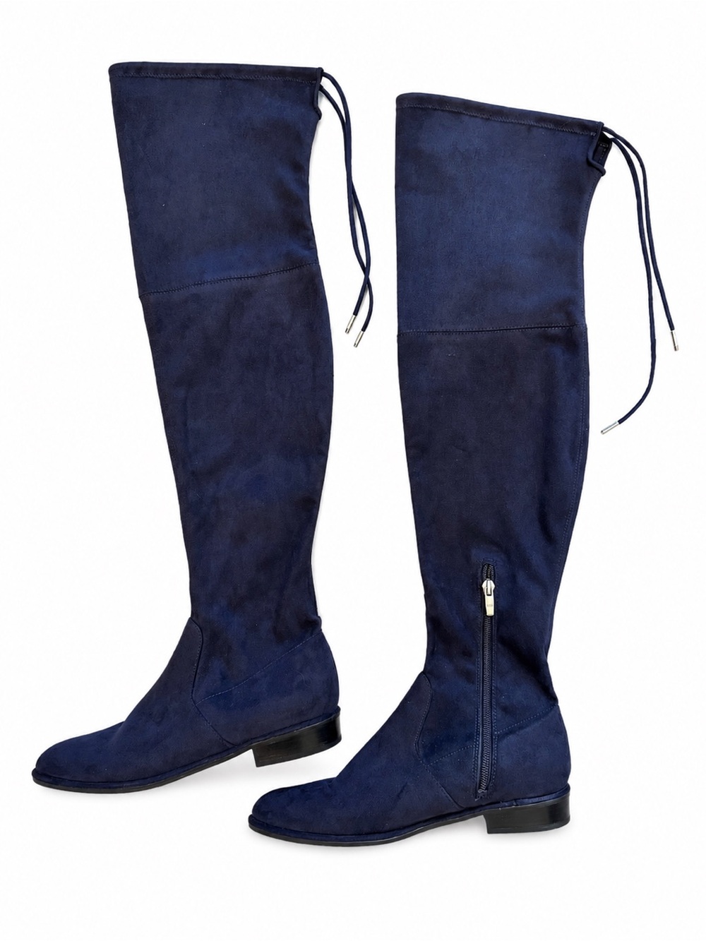 Marc Fisher Humor2 Over the Knee Boot Navy Blue Side Zip 7.5